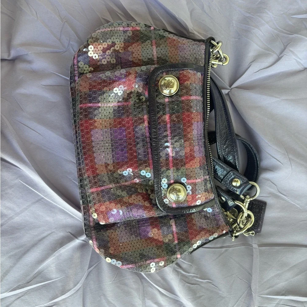 Coach Poppy Sequin Tartan Groovy